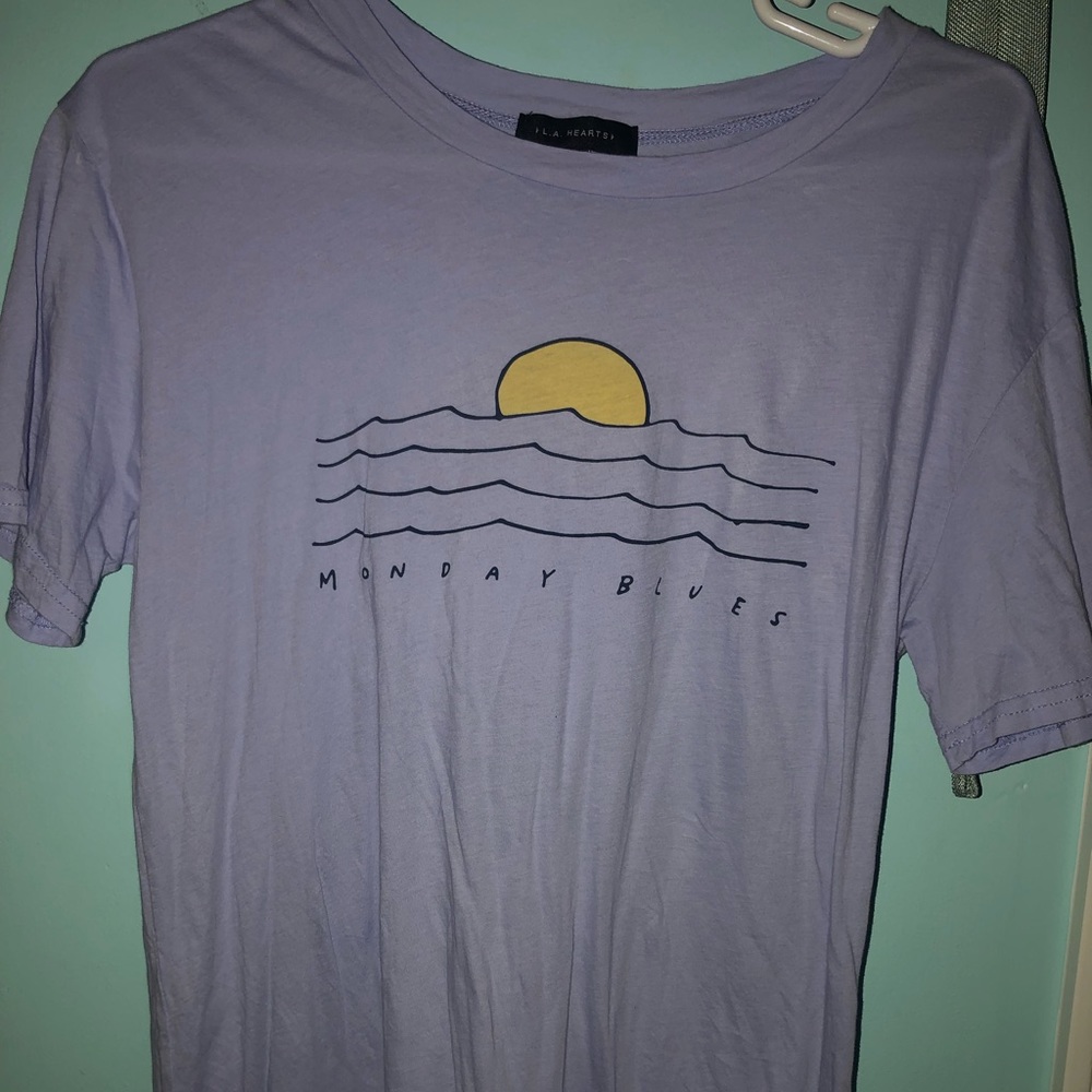 Size Large “Monday Blues” shirt from PacSun